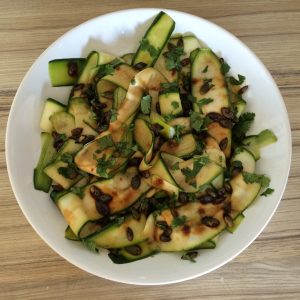 courgette and tamari salad