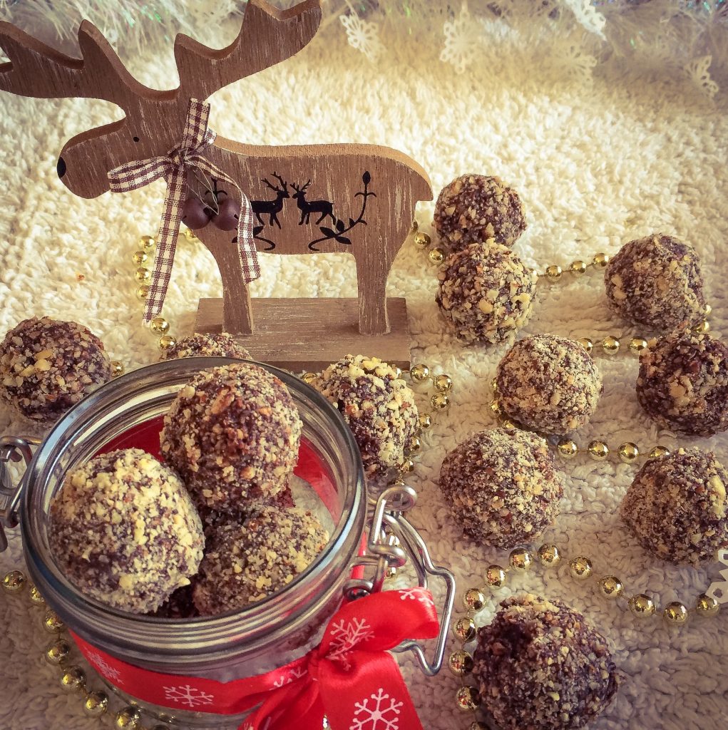 festive hazelnut truffles