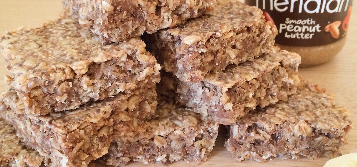 banana and peanut butter oat squares