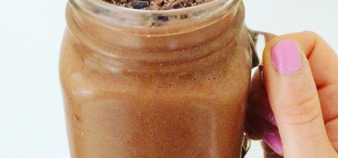 mint chocolate protein smoothie